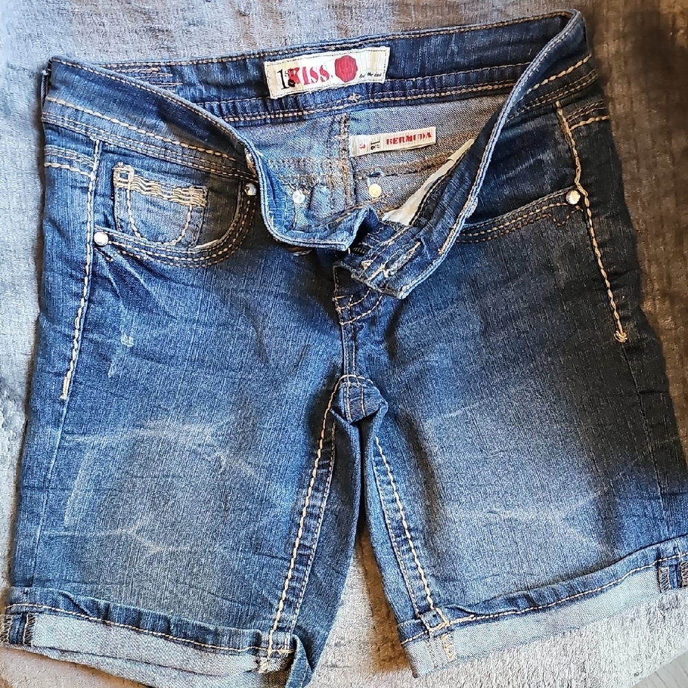 Kiss Women's Classic Blue Jean Shorts